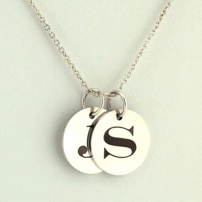 Silver 2 Initials Necklace