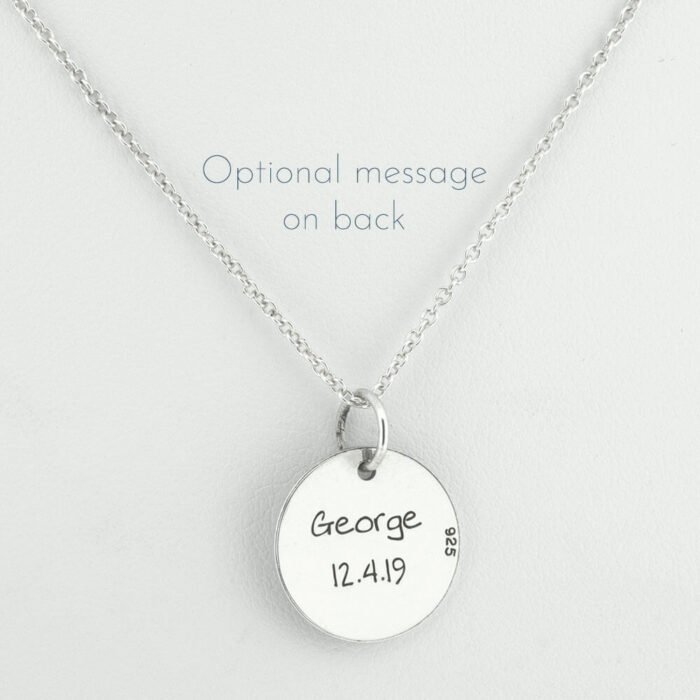 Engraving on back of pendant