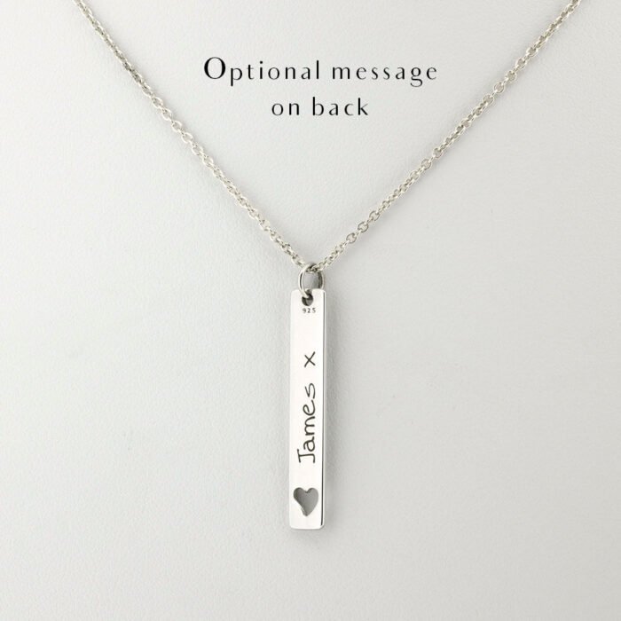 Engraving on back of necklace