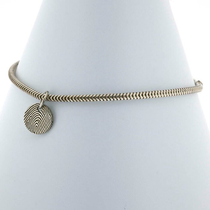 Silver Fingerprint Bracelet