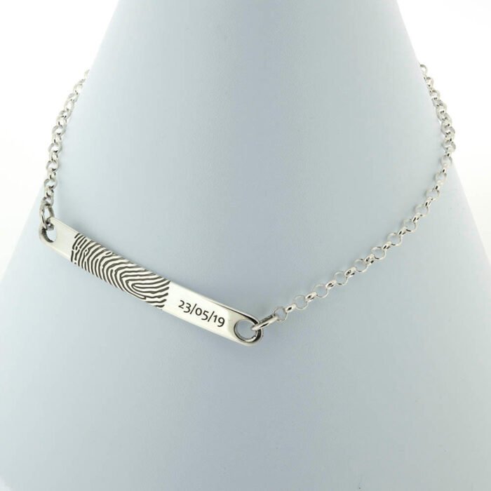 Silver Fingerprint Bracelet