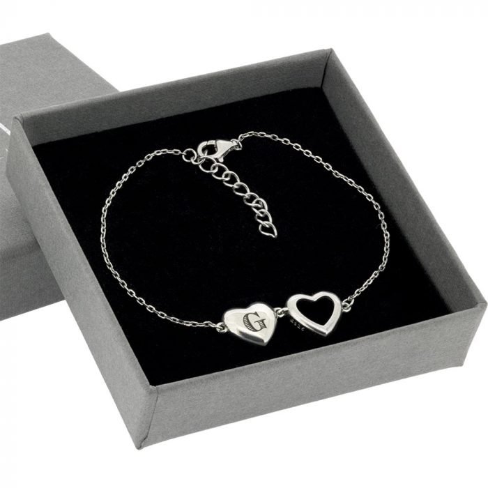 Silver Double Heart Bracelet
