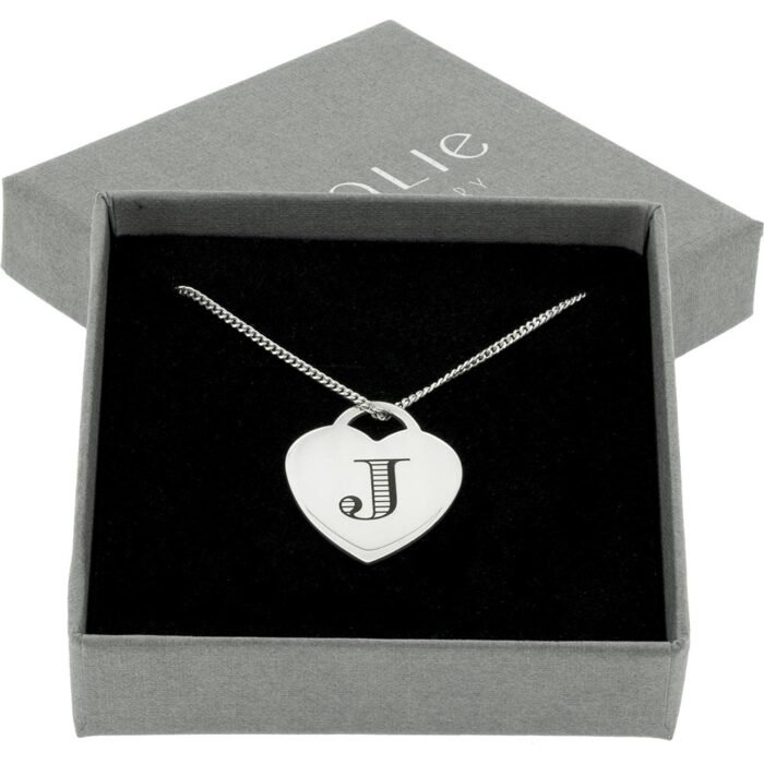 Personalised Silver Heart Necklace