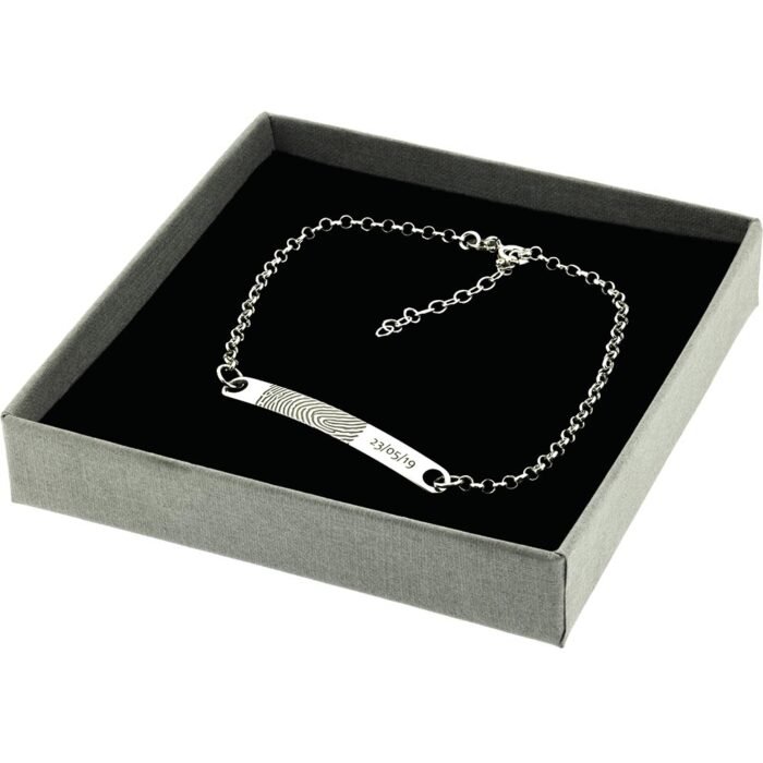Personalised Silver Fingerprint Bracelet