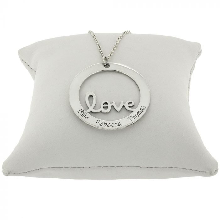 Love circle personalised necklace