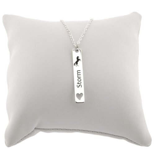 Silver horse necklace