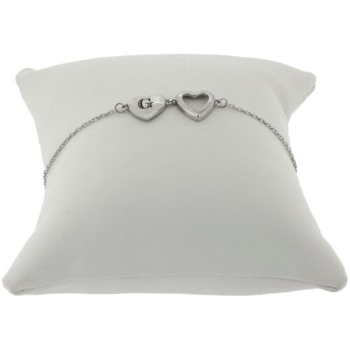 Personalised double heart bracelet