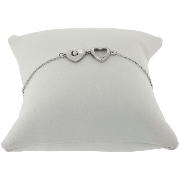 Personalised double heart bracelet