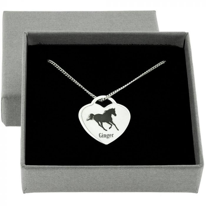 Personalised Silver Horse Pendant