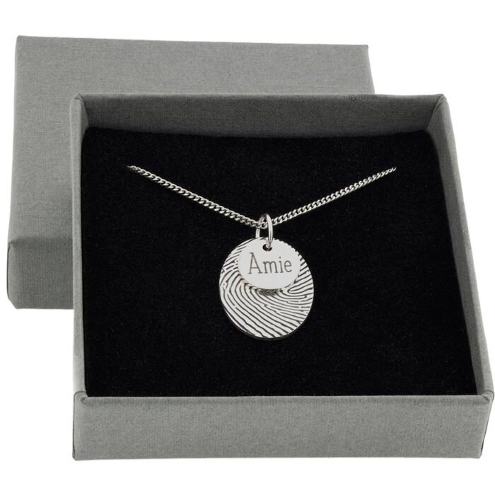 Silver Oval Fingerprint
