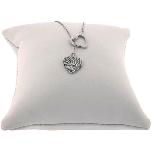 Double Heart Fingerprint Necklace