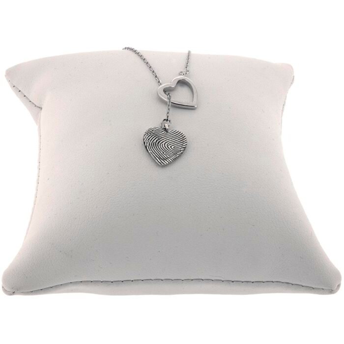 Double Heart Fingerprint Necklace