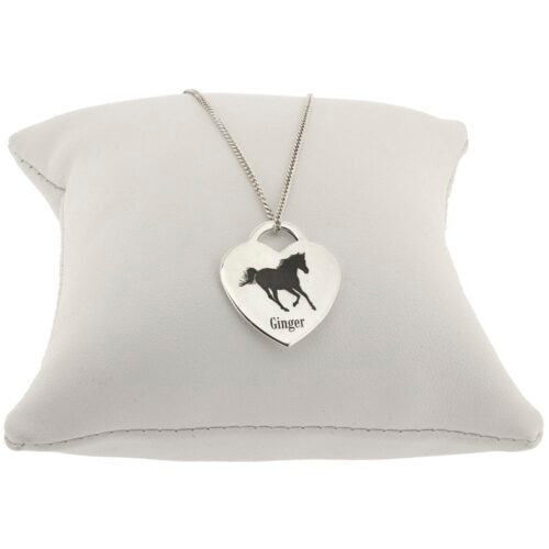 Personalised Silver Horse Pendant