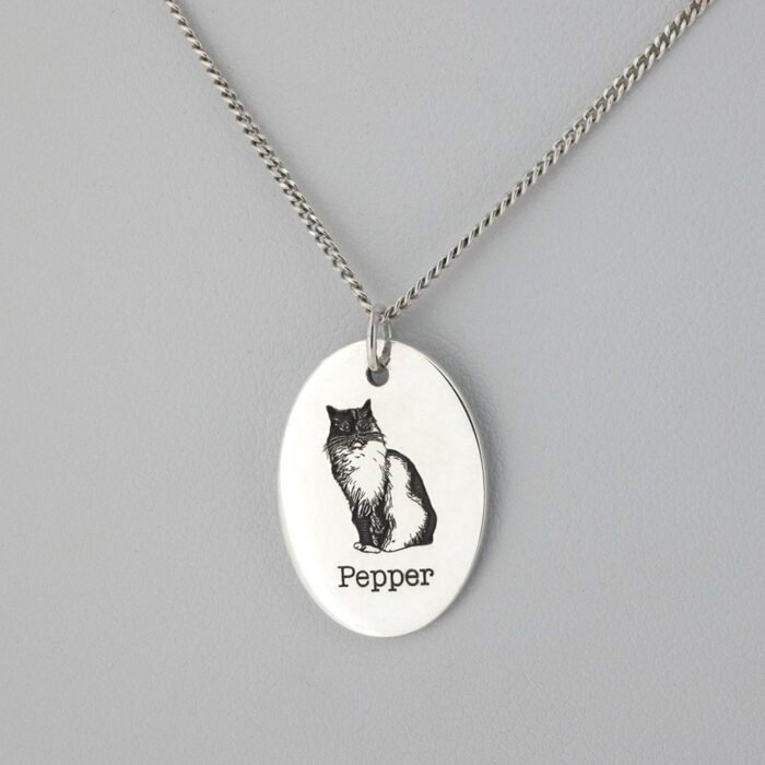Oval Cat Pendant - Many Breeds - Image 3