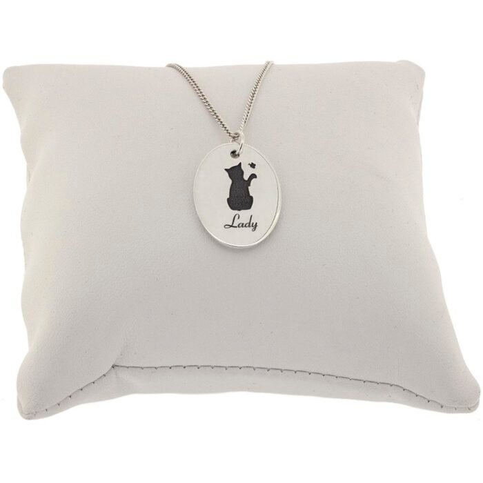 Oval Cat Silhouette Pendant - 12 Styles - Image 2