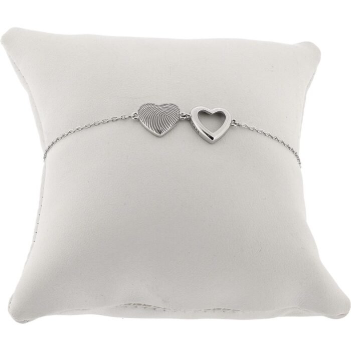 Double Heart Fingerprint Bracelet - Image 2