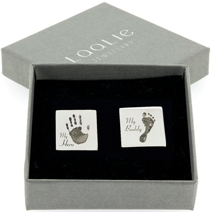 Engraved Handprint Cufflinks