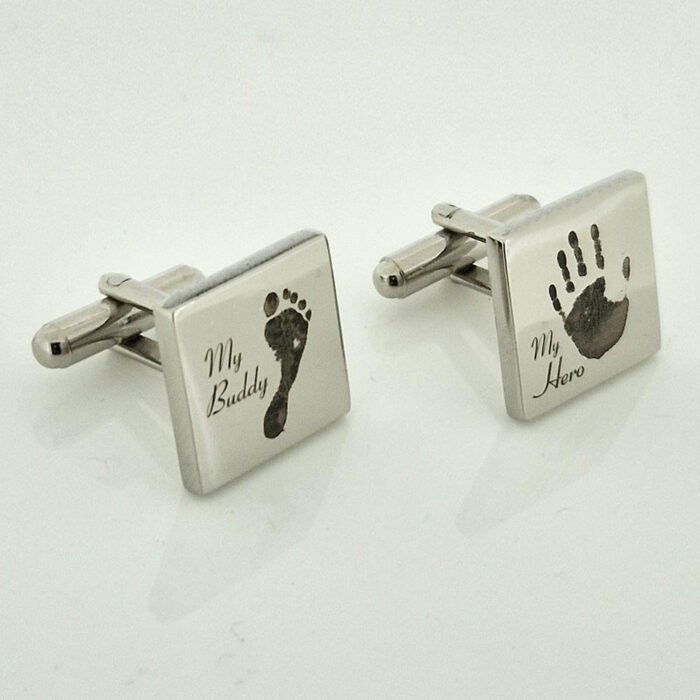 Cufflinks with Hand or Footprints - Image 2
