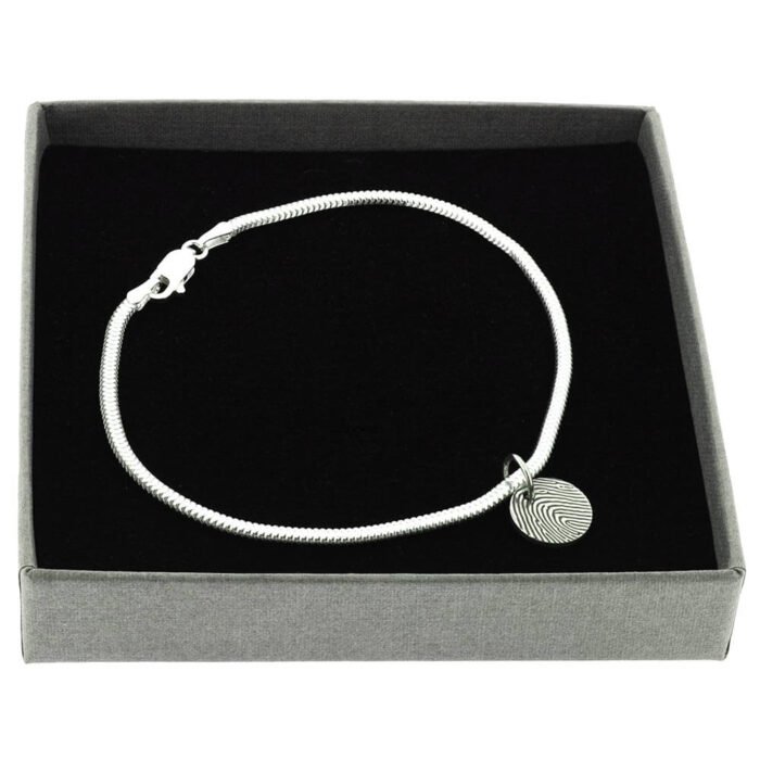 Engraved fingerprint bracelet