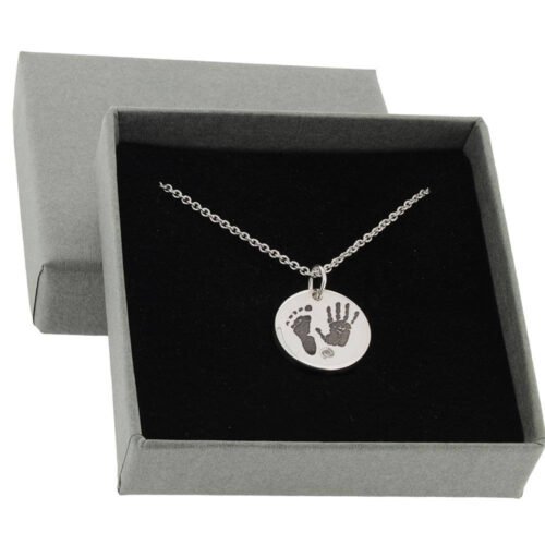 Engraved Silver Footprint