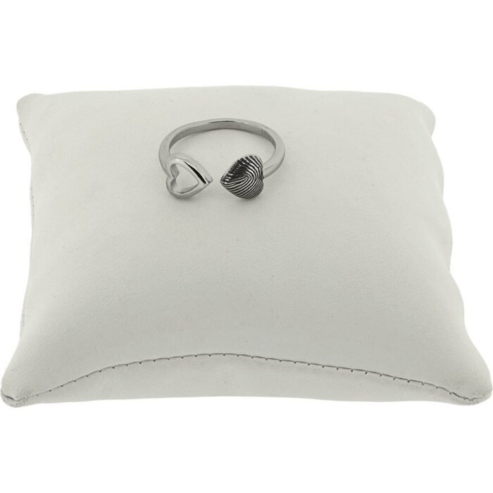 Double Heart Fingerprint Ring - Image 2