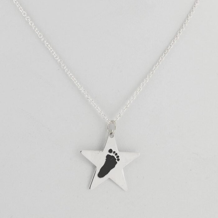 Silver Star Hand / Footprint Pendant - Image 3