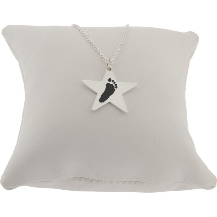 Silver Star Hand / Footprint Pendant - Image 2