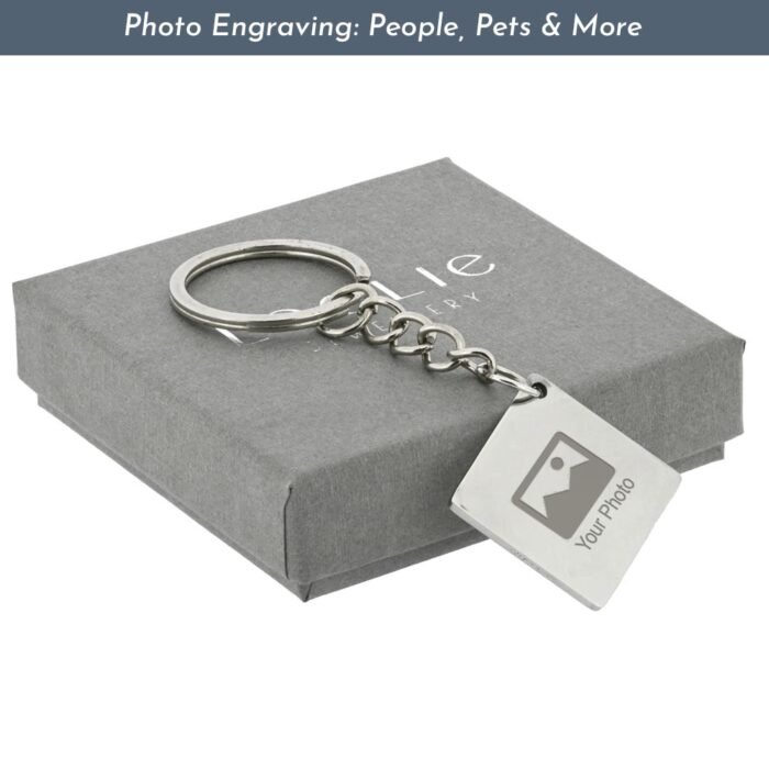 Photo Engraved Stainless Steel Keyring