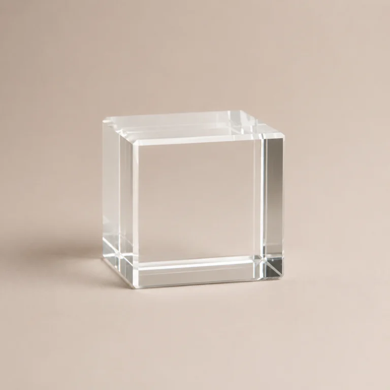 Clear small crystal cube without engraving, SKU C0001