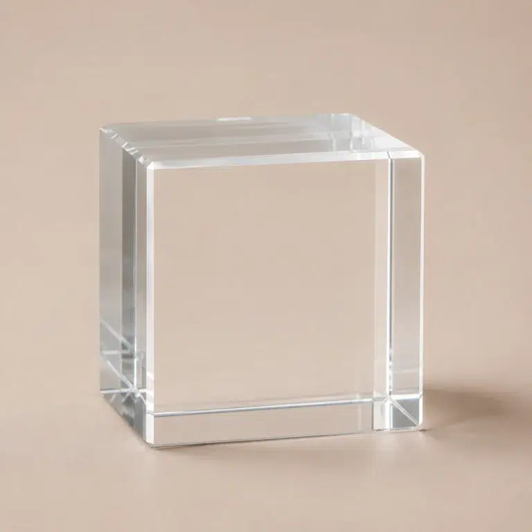 Clear large crystal cube without engraving, SKU C0002