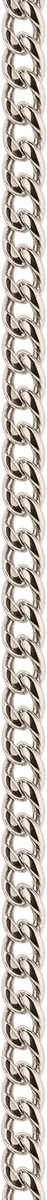 Full view of a 925 sterling silver Curb necklace chain